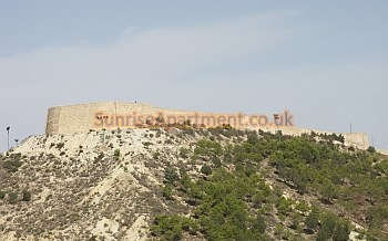 The medieval castle at Guardamar del Segura looms high above the town